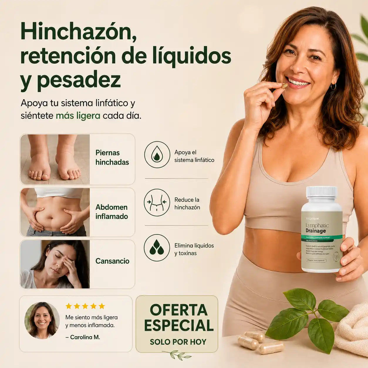 Sculptique Lymphatic Drainage Cápsulas- Nova Market